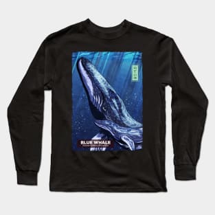 Blue Whale - Black Long Sleeve T-Shirt